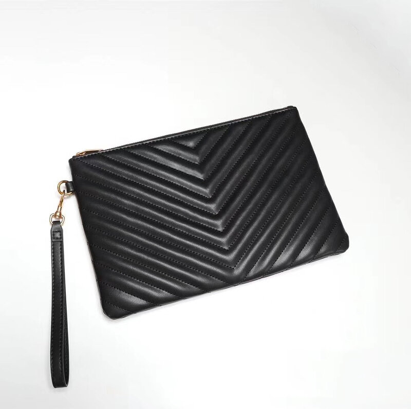 Luxe Fashion Solid Vrouwen Rits Clutch Bag Leer Vrouwen Envelop Tas Clutch Bag Vrouwelijke Koppelingen Handtas