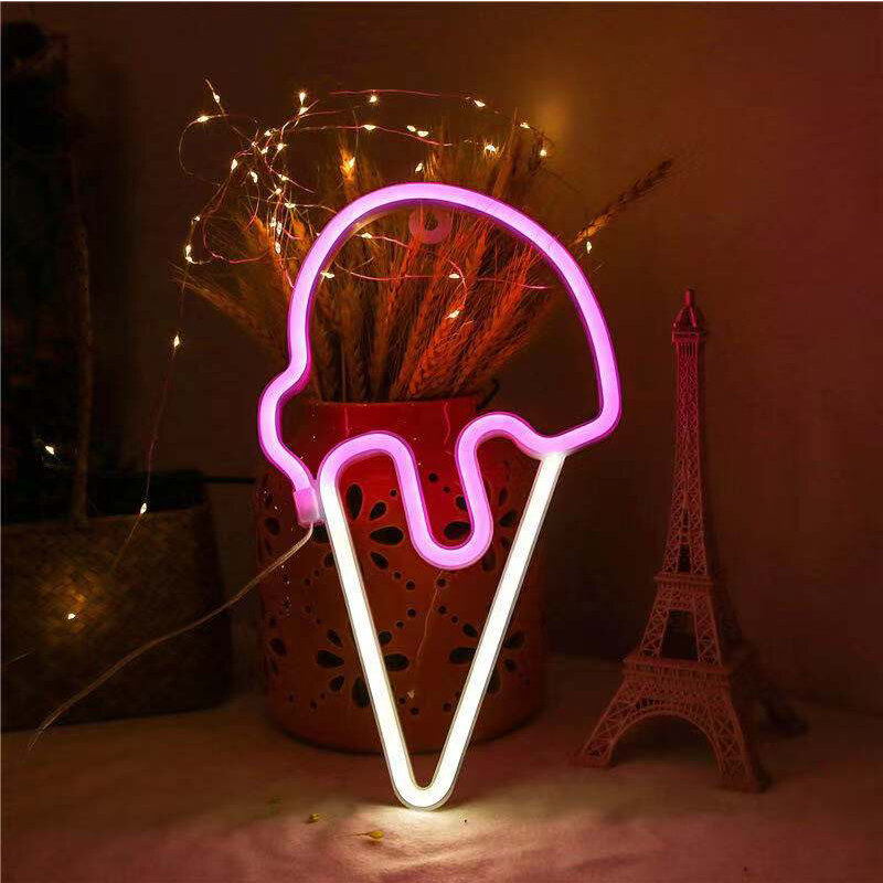 Fita de led decorativa 5v neon com bateria usb para armário, iluminação criativa em formato de amor para sala de estar, loja e sala de estar, à prova d'água