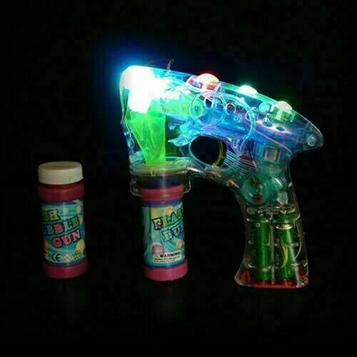 Blase Pistole Spaß Licht Oben Blinkende LED Blase Maschine Kinder Outdoor Garten Spielzeug UK