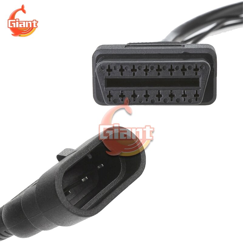 OBD2 Adapter Connector For Alfa Lancia Fiat 3 Pin to 16 Pin OBDII Obd-II Connector Auto Car Cable Fiat 3Pin Diagnostic Cable New