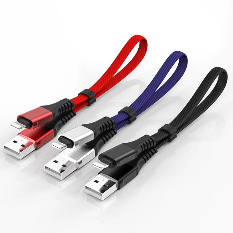¡! ACCEZZ-Cable de carga USB portátil para iPhone, Cable corto de carga rápida para sincronización de datos, para iphone X, XS, MAX, XR, 8, 7, 6S, 5S, 5C Plus, 30CM