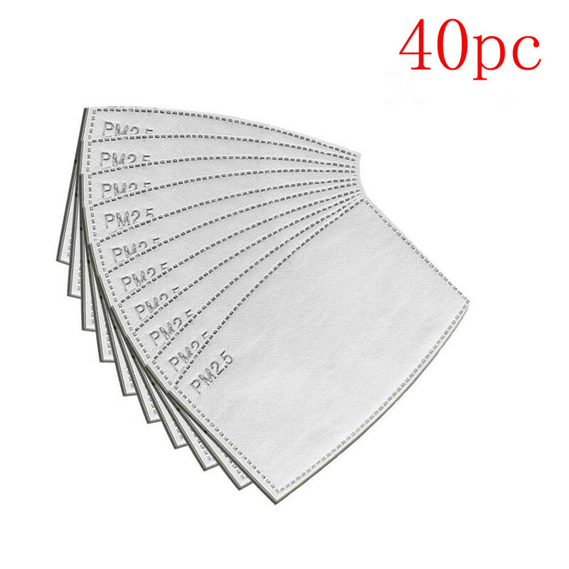 2-120 Pcs Pm 2.5 Facemask Filter 5 Layers Facemask Activated Carbon Filter Replaceable For Adults Mouth Facemask Health Care