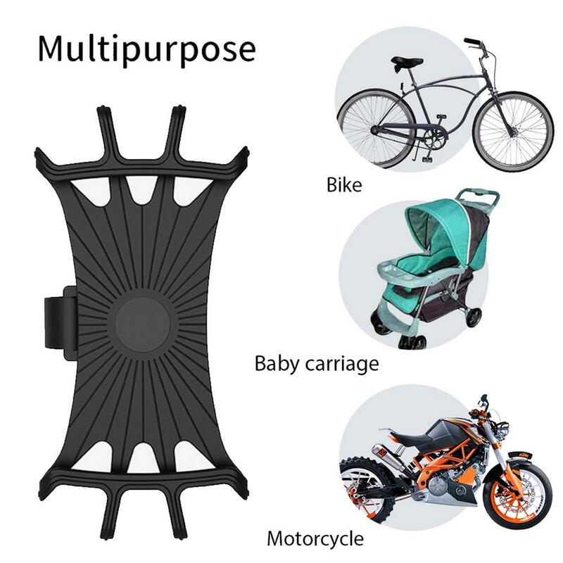 Вращающийся на 360 градусов силиконовый кронштейн для телефона, держатель для велосипеда, многофункциональный кронштейн для детской коляск...