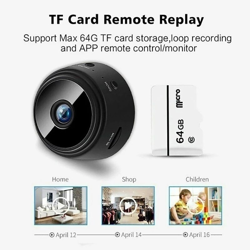 Hd Mini Ip Camera Draadloze 1080P Nachtzicht Loop Record Remote View Draagbare Dv Camera Mini Camcorder Babyfoon met Camera
