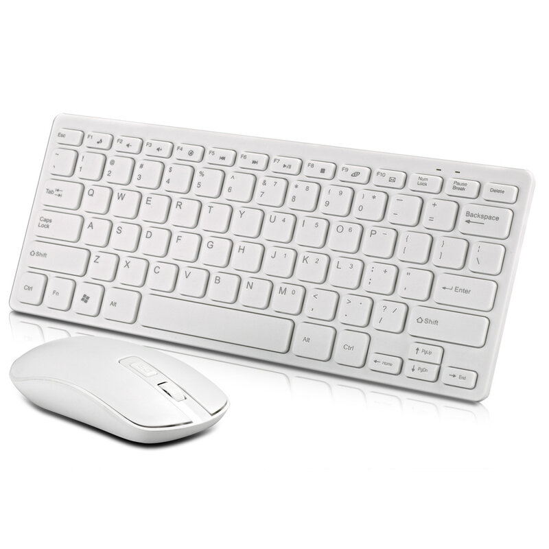 Mouse Nirkabel Mini Ultra-tipis 2.4G dan Kombinasi Keyboard Keyboard dan Mouse Nirkabel TV Pintar