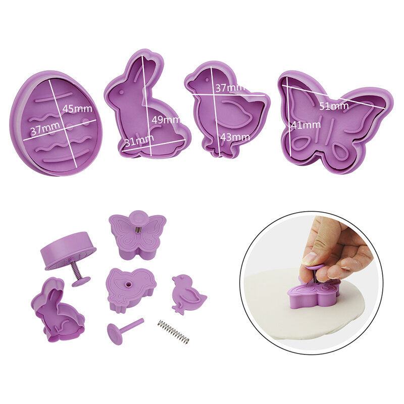 Pasen Mallen Paaseieren Konijn Cookie Cutter Biscuit Cakevorm Cake Decor Bakken Gebak Modelling Gereedschap Pasen Decoratie