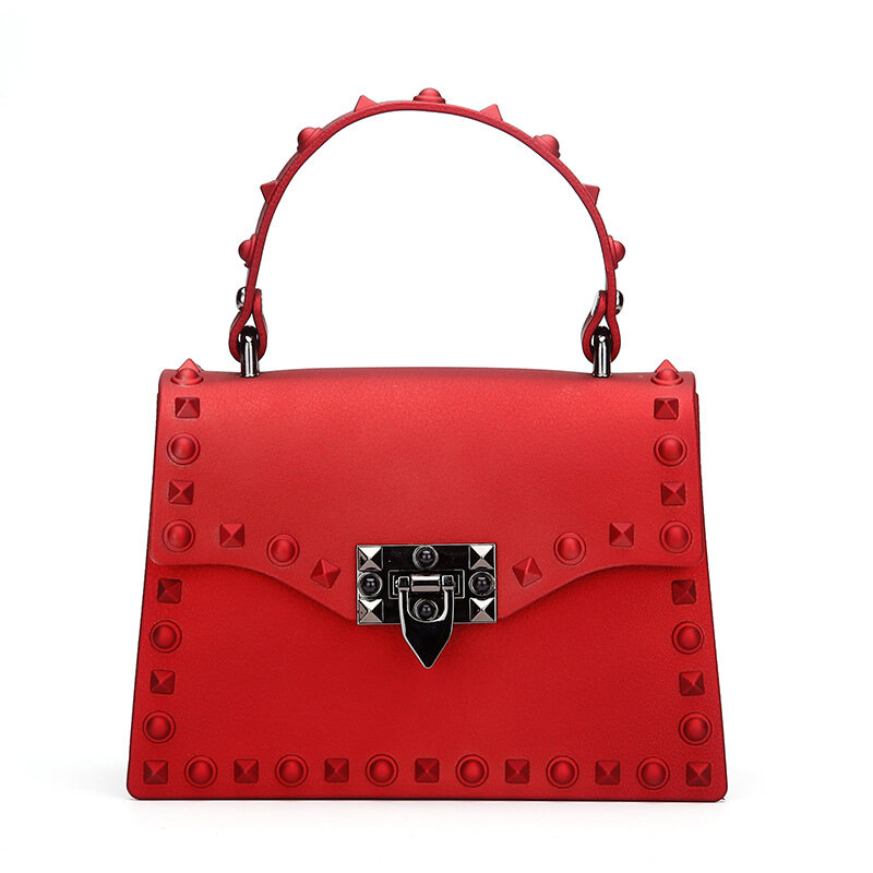 Matte Fancy Diamond Jelly Bag,Crossbody Bag for Women Rivet Shoulder Bags Purse,luxury Designer Bag Handbags Jelly Purse