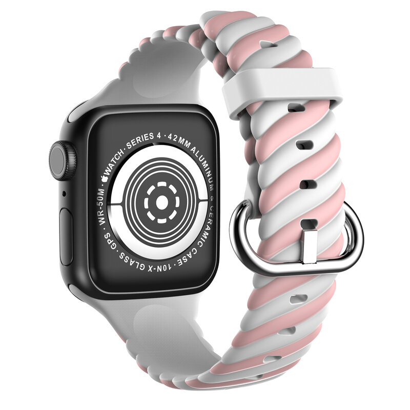 Cinturino in Silicone per cinturino Apple Watch 44mm 40mm bracciale iWatch 38mm 42mm cintura in gomma Sport correa Apple watch series 6 5 4 3 Se