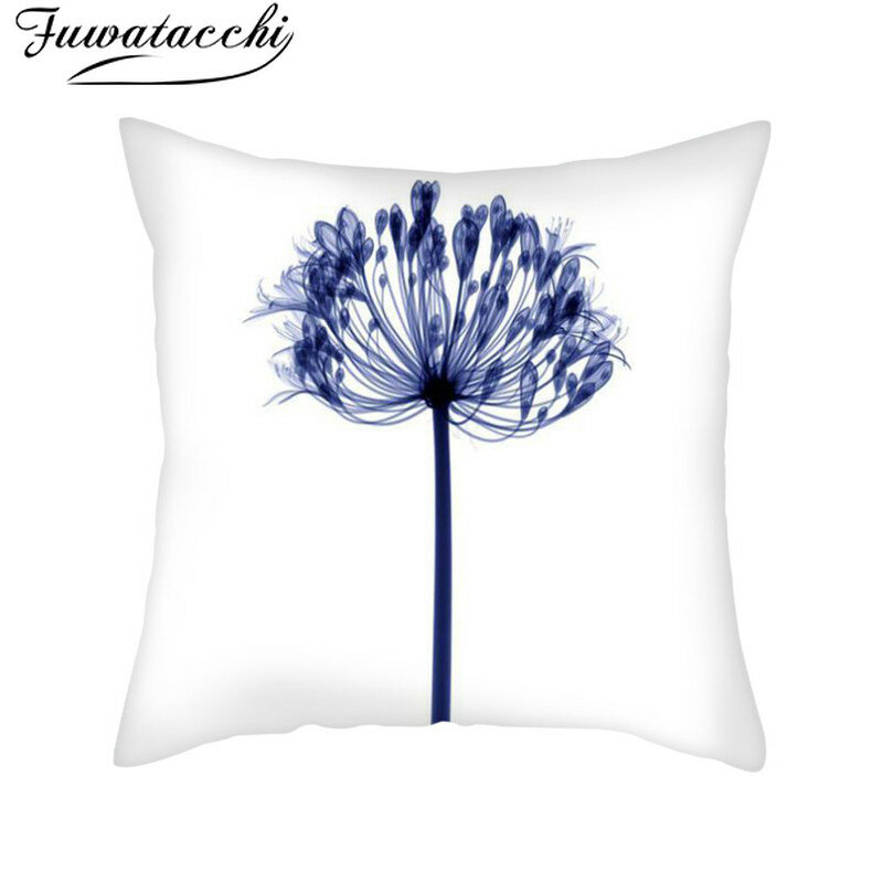 Fuwatacchi Flower Pattern Pillow Case Colorful Pattern Gift Cushion Cover for Home Sofa and Car Decorative Throw Pillowcase