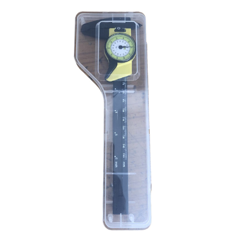 Vernier Caliper Length 0-150mm/0-6inch Dial Shock-Proof Portable Measuring for Internal External Depth Measurement линейка
