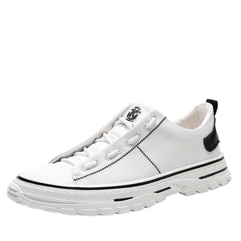 العلامة التجارية 2020 جديد الربيع الأبيض جلد الرجال الأحذية عارضة الأزياء الكلاسيكية مريحة رياضية للذكور الأحذية T3-08