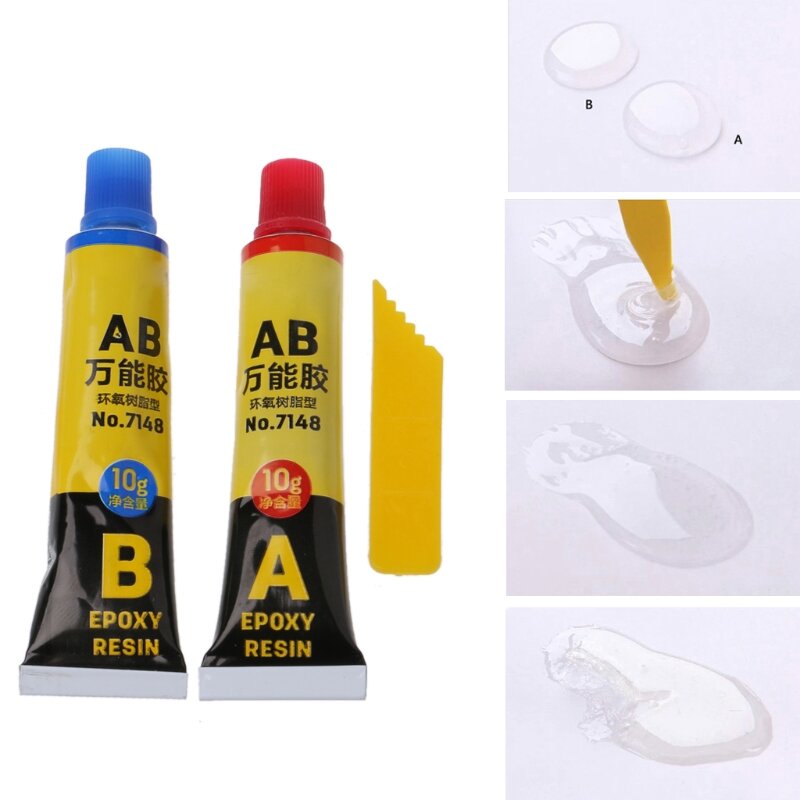  2PCS Epoxy Resin AB Glue All Purpose Adhesive Super Glue For Glass Metal Ceramic