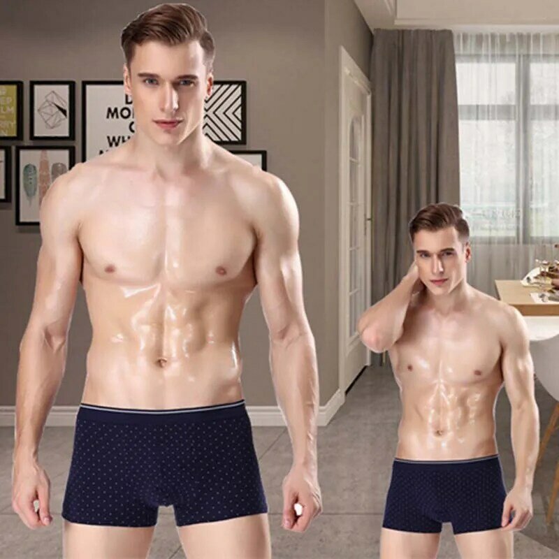 Moda masculina boxers roupa interior masculina shorts clássico listrado algodão calcinha masculina respirável