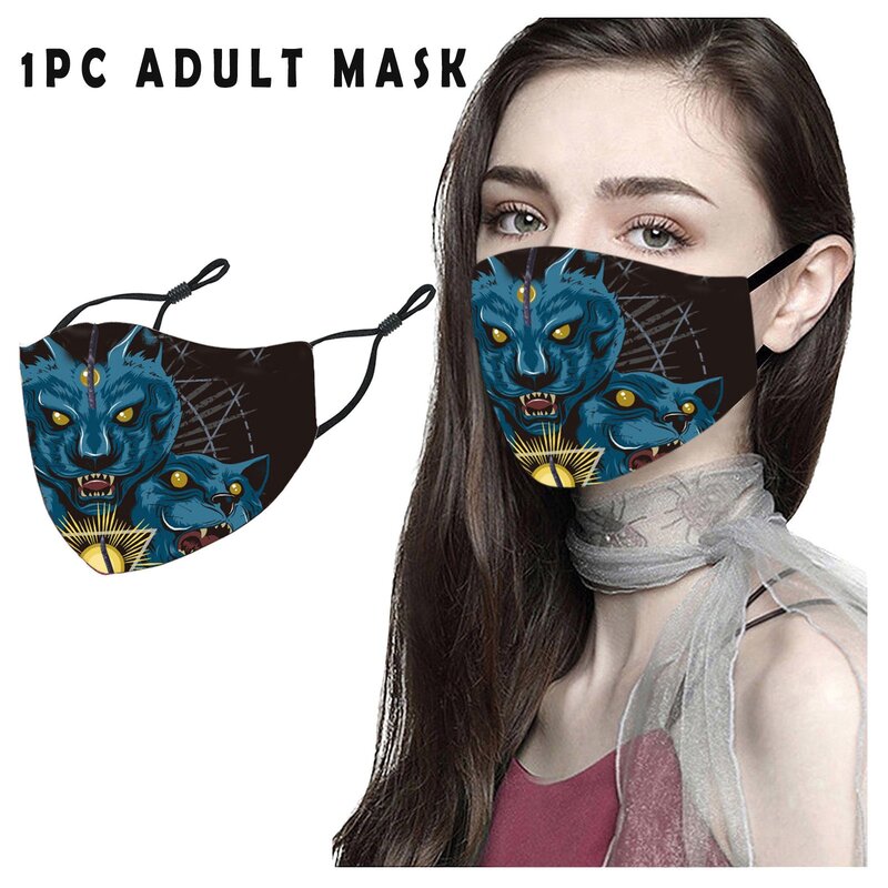 1pc réutilisable Masque Mascarillas coton lavable Masque facial pour adulte réglable respirant protéger contour d'oreille Masque Maske bouchons de bouche