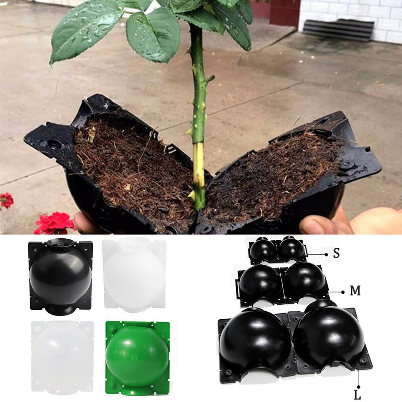 5 pçs caixa de cultivo de raiz de planta de jardinagem de alta pressão caso de reprodução de bola de raiz para jardim enxertia enraizamento crescer caixa