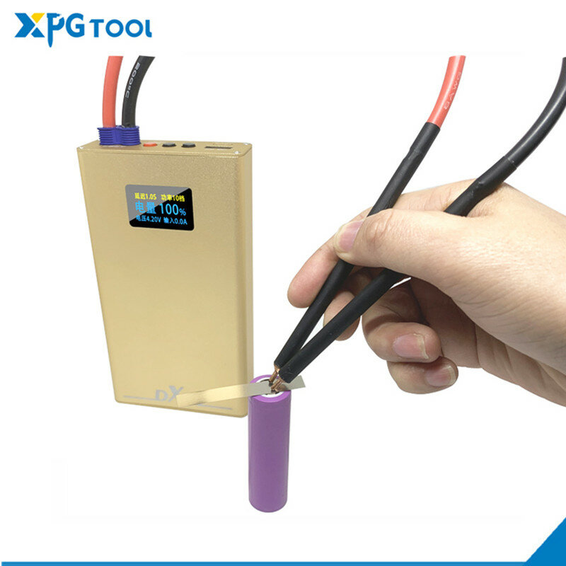 Portátil handheld mini máquina de solda a ponto do soldador da bateria oled tela colorida caneta de solda de toque tipo de bateria de lítio-c de carregamento