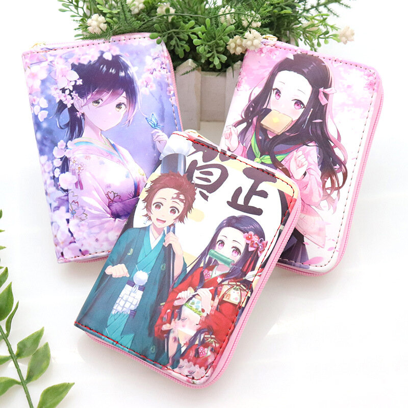 Nowa śliczna mała portmonetka kobiety dziewczęta Kawaii Cartoon Anime krótki Mini składany portfel wielowarstwowy posiadacz karty torebka pakiet