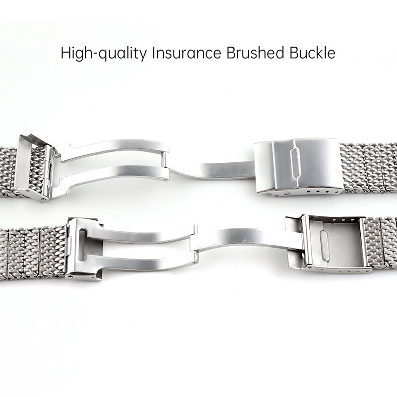 Heritage Watch Band 316L Stainless Steel Watchband for SUPER OCEAN Strap Wristband with Folding Buckle 22mm Silver OEM Logo Tool