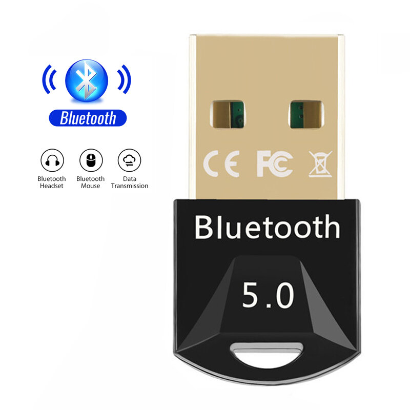 Adaptador USB inalámbrico, llave con bluetooth 5.0 para ordenador, dongle Bluetooth, conector USB Bluetooth 4.0, transmisor receptor Bluetooth