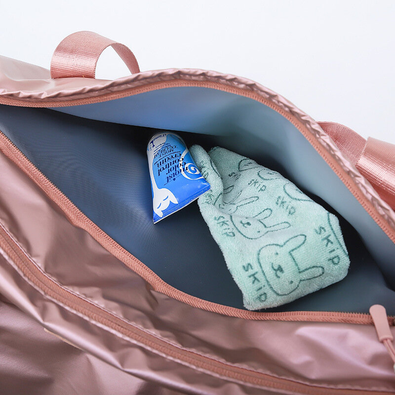 Ginásio duffle saco, com compartimento de sapato e bolso molhado para mulher nadar esportes viagem ginásio saco