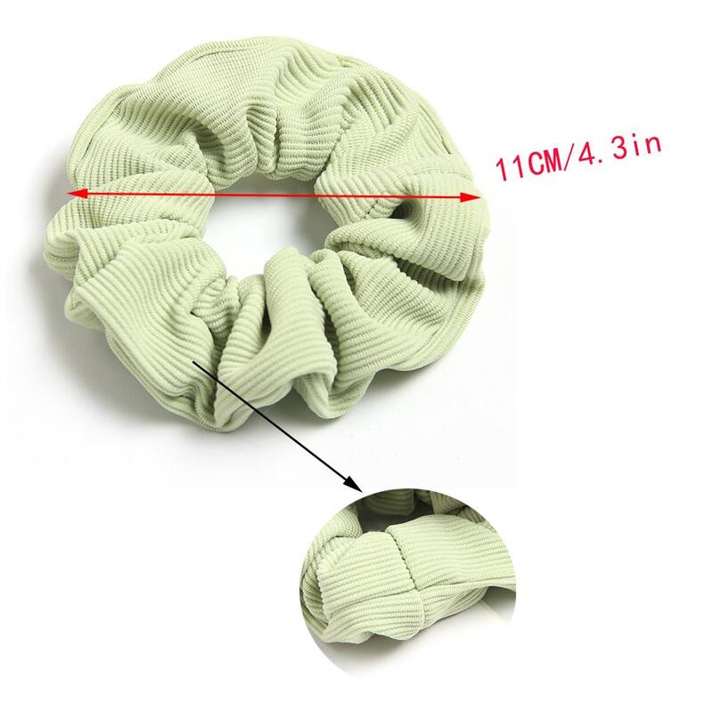 Furling Girl 1 PC Medium Solid Color Stripe Headband Ponytail holder Polyester Fabric Elasticity HeadBand Hair Accessories