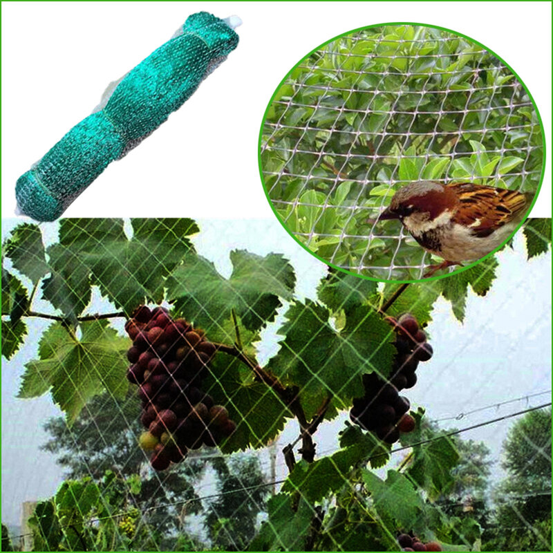 PP Anti-bird Green Mesh Net Grapes Greenhouse Protective Net Plant Crops Fruit Vegetables Care Cover Insect Net 4x6m/4x10m*1