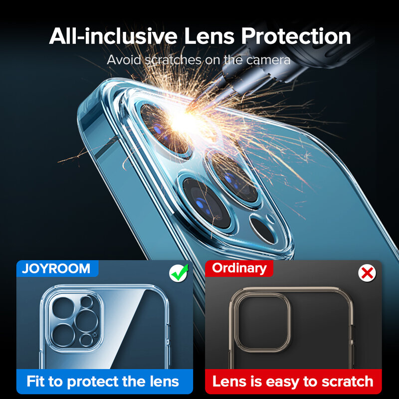 Custodia di lusso Joyroom per iPhone 13 12 Pro Max TPU + PC custodie antiurto per telefono custodia protettiva per obiettivo completo per iPhone 13 Pro Max