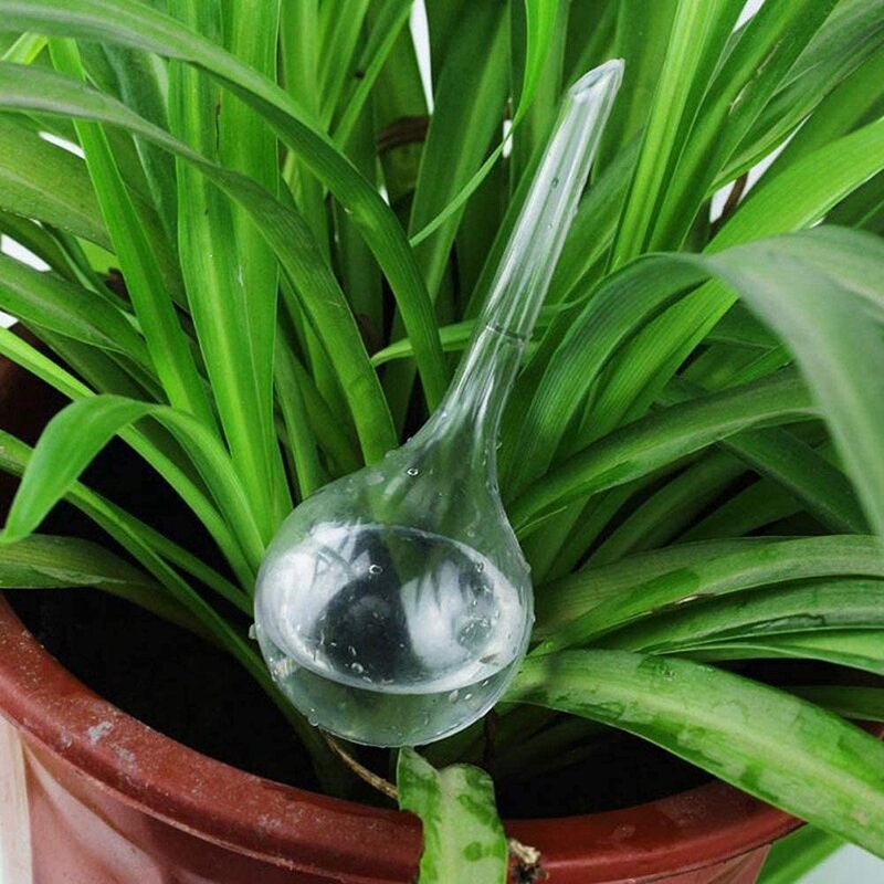 12Pcs พืชรดน้ำสำหรับดอกไม้หลอดไฟอัตโนมัติรดน้ำดอกไม้ลูกโลกลูกบอลพลาสติกสวนน้ำอุปกรณ์รดน้ำ