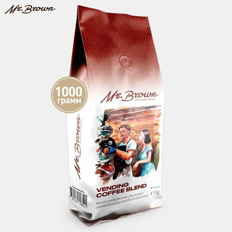 Café en grains Mr.Brown, mélange de café, 1 kg