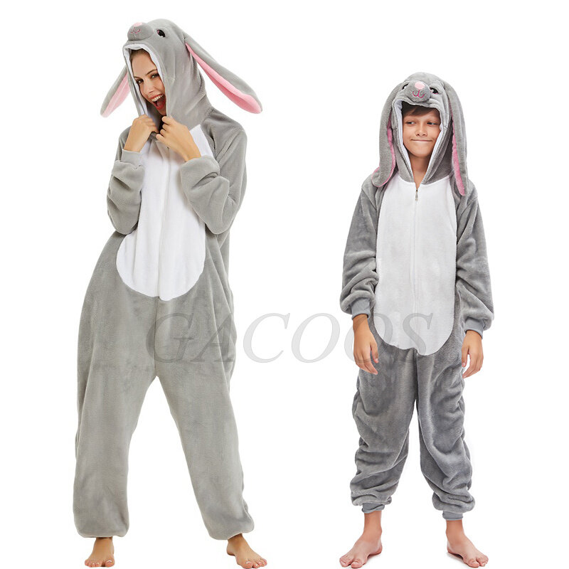 신제품 동물 유니콘 잠옷, 성인 겨울 잠옷, Kigurumi Wolf Panda Unicornio 여성 잠옷, 여성 원지, 애니메이션 의상, 점프 슈트