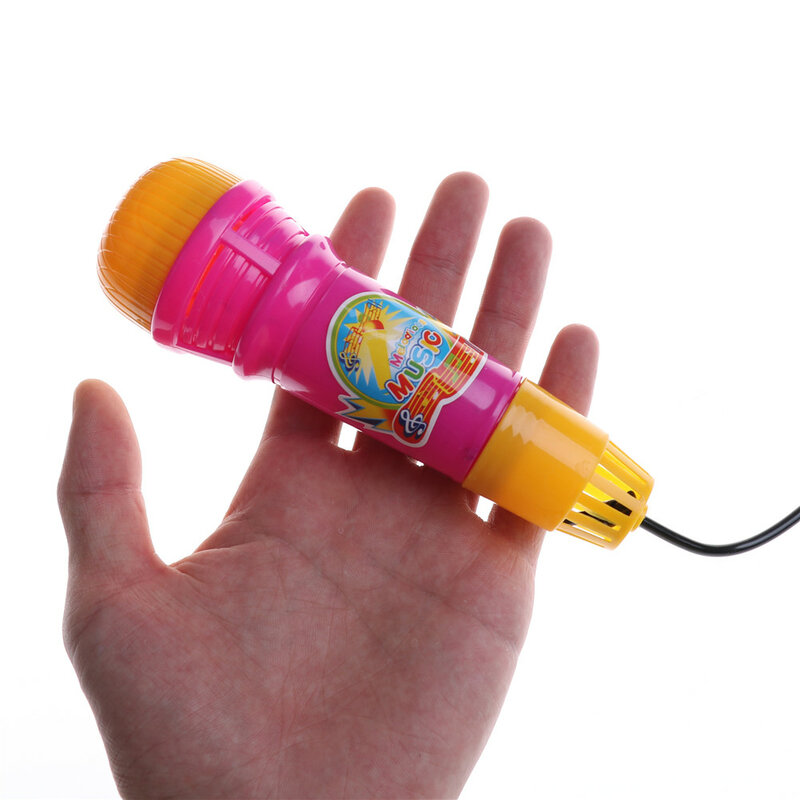 Trocador de voz de microfone echo, brinquedo com microfone sem bateria, microfone para crianças, brinquedo educacional, microfone, 1 peça