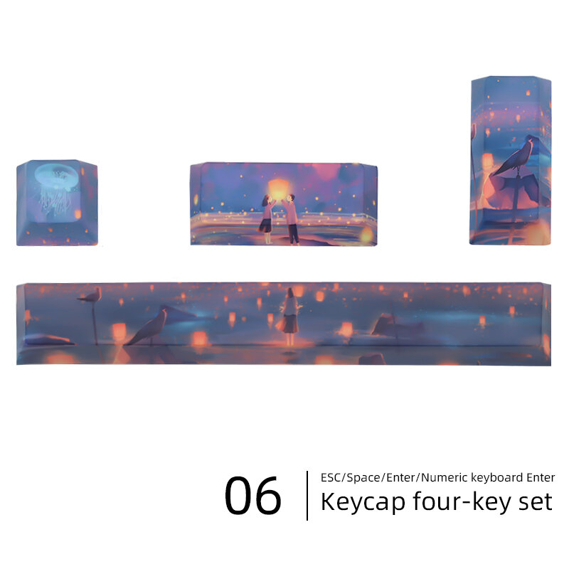 4 schlüssel PBT persönlichkeit keycap Kirsche konfiguration datei ESC Geben Raum bar 6,25 U dye sublimation mechanische tastatur gefärbt keyca
