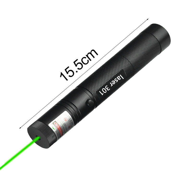 Penna Laser nero forte raggio visibile punto Laser potente penna a punta Laser linea continua Laser verde 1000 metri (senza batterie)