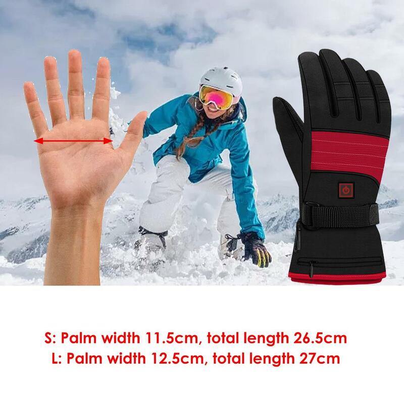 Verwarmde Fietsen Handschoenen Voor Mannen Vrouwen Elektrische Oplaadbare Batterij Motorfiets Warme Handschoenen Warmer Handschoenen Voor Koud Weer Ski
