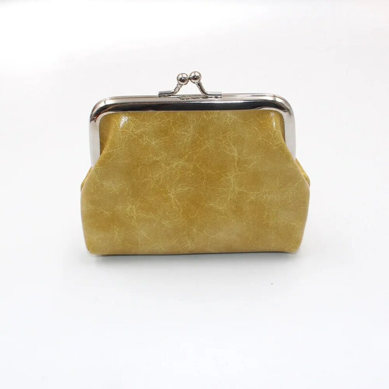 Leather Women Coin Purse Lady Leather Mini Wallet Vintage Design Oil Wax Card Holder Female Lipstick Storage Wallet Coin Purse