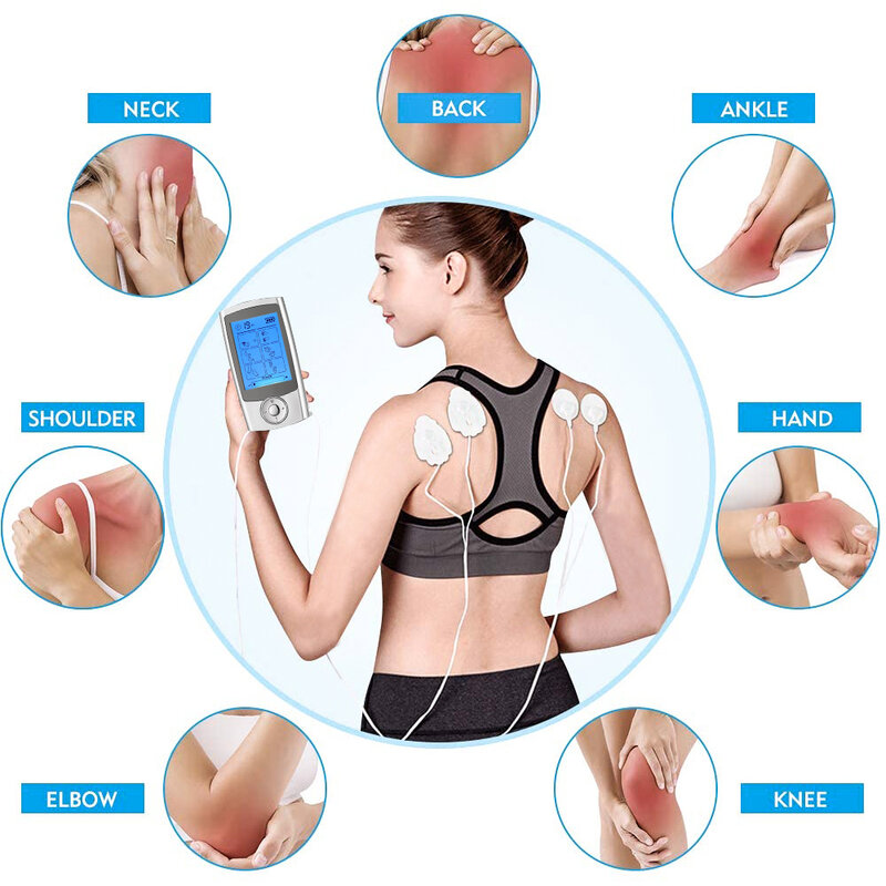 TENS Body Massager Digital Acupuncture EMS Therapy Device Electric Pulse Machine Muscle Stimulator Pain Relief Physiotherapy