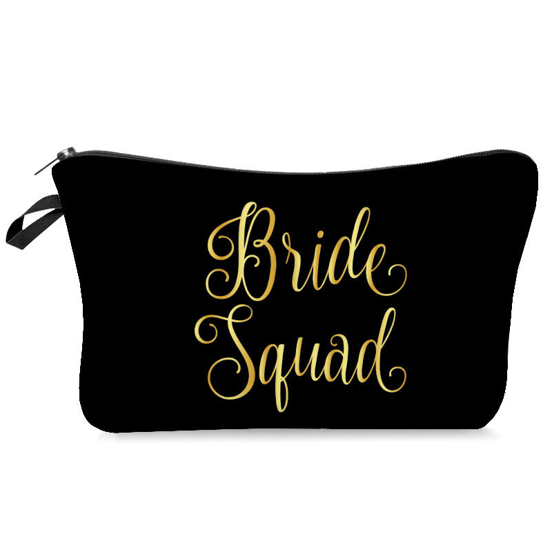 Косметичка для невесты, дорожная сумка-Органайзер, сумка для косметики, чехол с принтом, сумка для туалетных принадлежностей, сумка для женс...