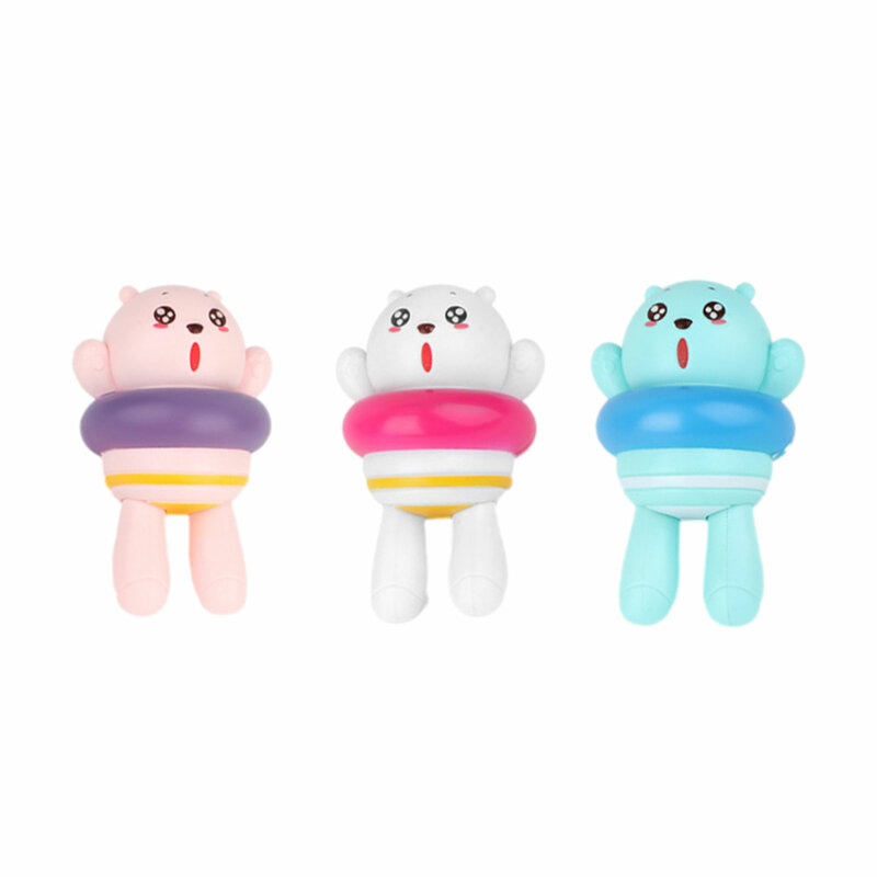 2021 최신 아기 목욕 장난감 떠 다니는 귀여운 목욕 곰 인형 안전한 물 놀이 시계 장난감 유아 목욕 욕조 장난감