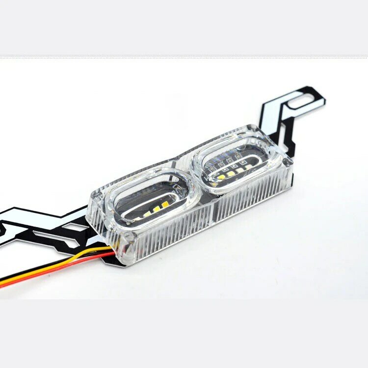 Rgb motocicleta luz da cauda piscando led colorido modificado luz de freio luz de freio locomotiva estacionamento sinal luz 12v
