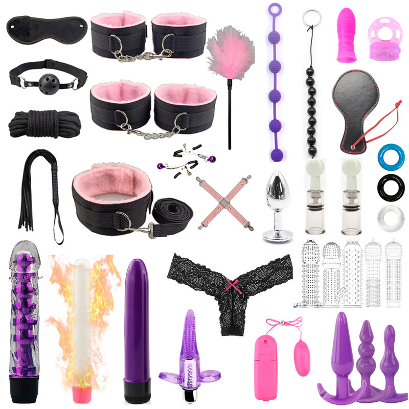 Volwassenen Producten Sex Toys Voor Vrouwen Bdsm Sex Bondage Set Butt Plug Dildo Sexshop Handboeien Exotische Accessoires Speelgoed Voor volwassenen