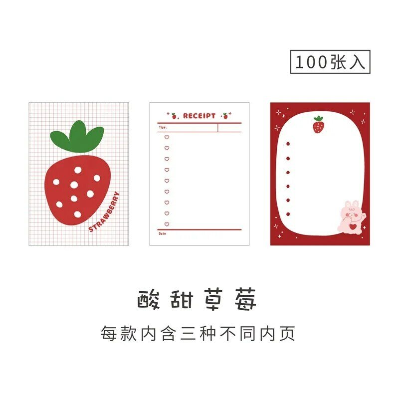 100 pcs kawaii to-do list checklist note paper notepad notepad school office supplies stationery