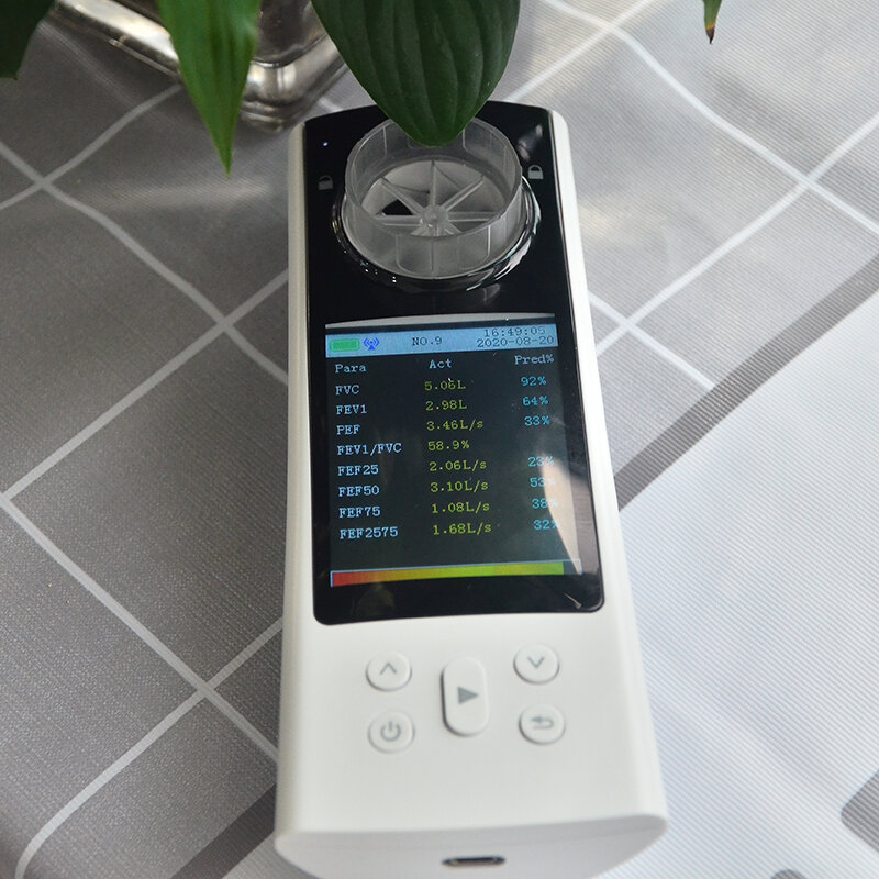 Sp80b bluetooth digital spirômetro cor display função pulmonar respiração diagnóstico pulmonar usb portátil dispositivo médico software