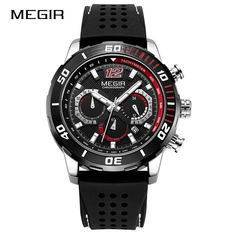Neue Mode herren Uhren Top-marke Luxus MEGIR Quarz Datum Uhr Männer Sport Chronograph Wasserdichte Armbanduhr Relogio Masculino