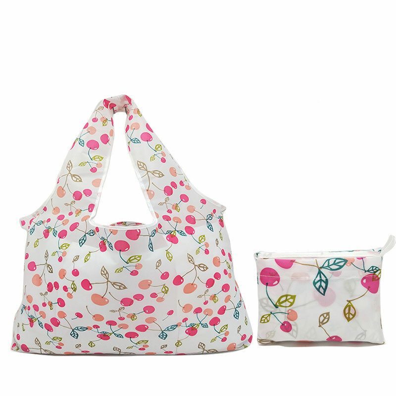 Grande Shopping Bag riutilizzabile Eco Bag pacchetto di alimentari stampato borse di stoccaggio spalla Shopping Pouch pacchetto pieghevole Tote Pouch