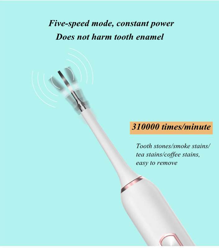 Detergente per denti per uso domestico IPX7 di vendita caldo filo per acqua elettrico impermeabile ricarica USB detergente orale portatile Design a 360 °