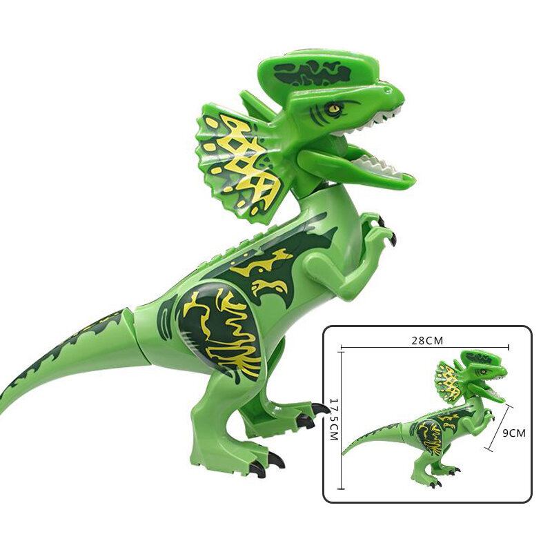 Mainan Anak-anak Tokoh Aksi Dinosaurus Jurassic Set Blok Bangunan Set Model Naga Tirani Tyrannosaurus Rex Permainan Bata Bangunan