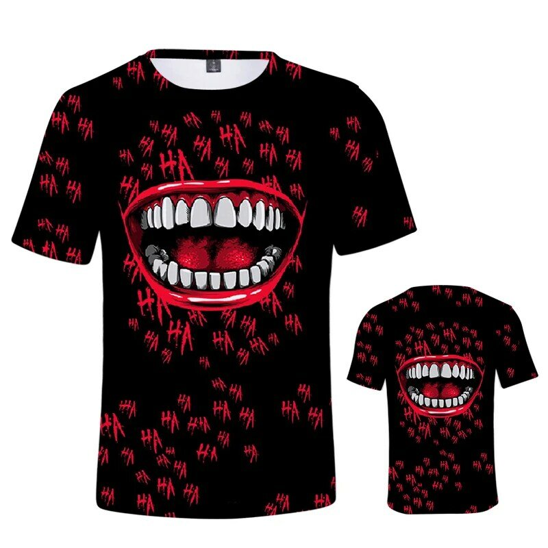 3d T-shirt Cartoon Schedel Gedrukt Hip Hop Rock Persoonlijkheid Creatieve Tops 3d Grafische T Shirts Oversized T-shirt Mannen Kleding