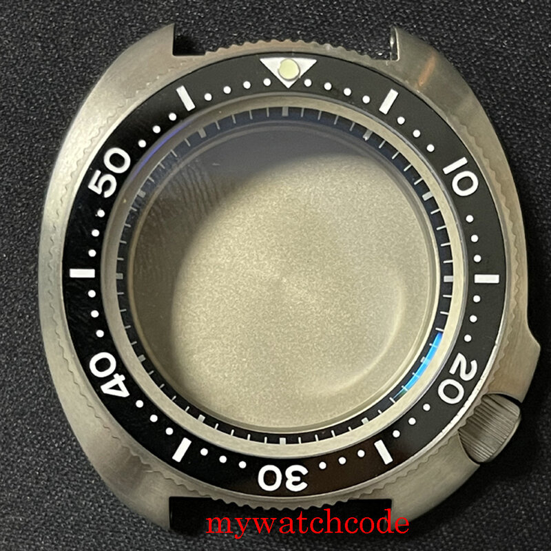 Caixa de titânio para relógio, peças de relógio 45.2mm de vidro safira de titânio 200m à prova d'água para mergulho nh35 nh36 movimento automático