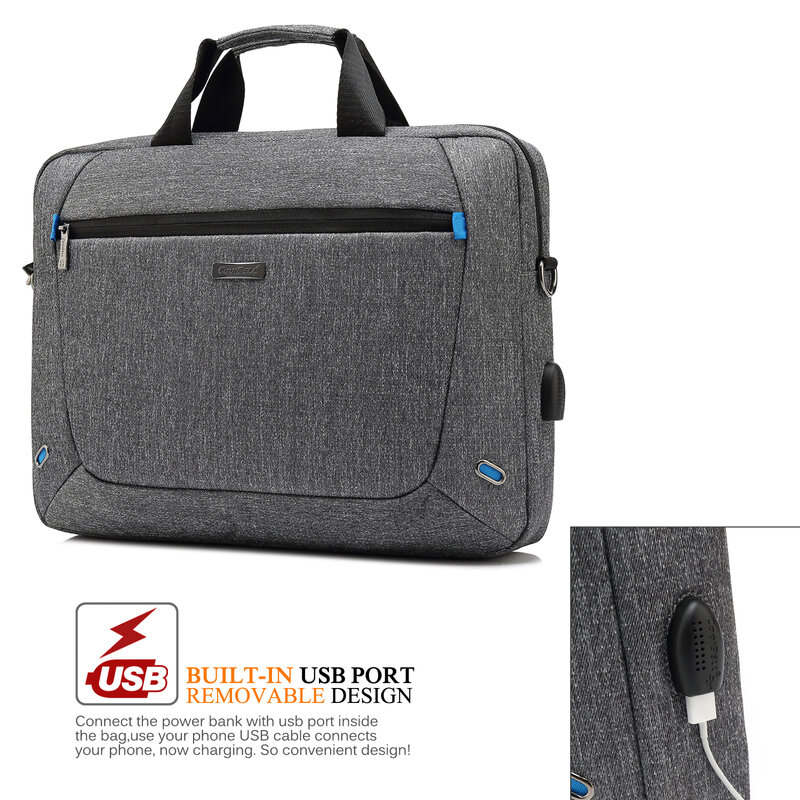 Coolbell 15.6/17.3 polegada portátil saco do mensageiro oxford pano bolsa de ombro dos homens maleta de negócios do escritório bolsa