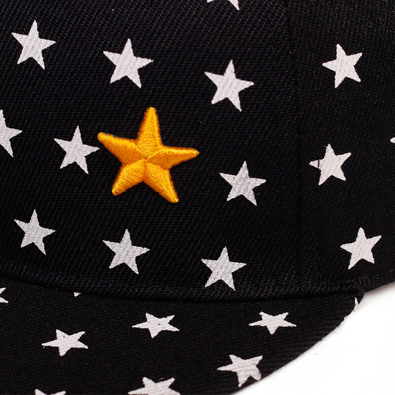 Gorras de béisbol con estampado de estrella de cinco puntas para niñ 